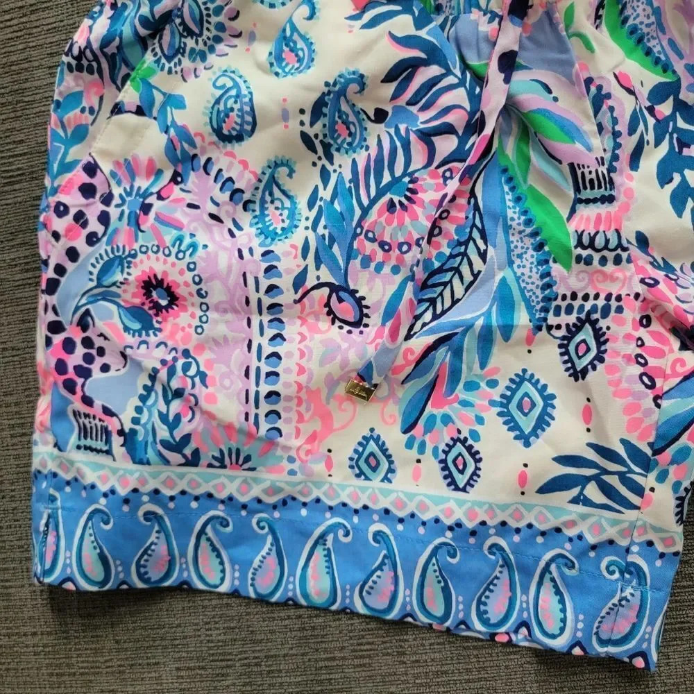 LILLY PULITZER KATIA POCKET SHORTS HAUTE CATURE MACADEMIA ENGINEERED sZ … - Picture 12 of 12
